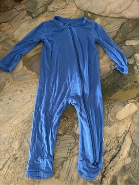 Kyte BABY Blue Zip-Up Footed Pajama One-Piece SAPPHIRE 6-12